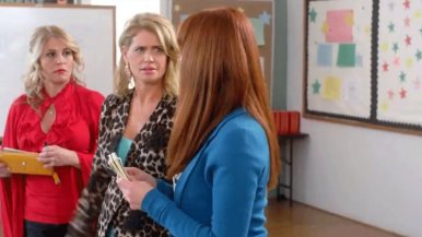 Women looking freaked out
