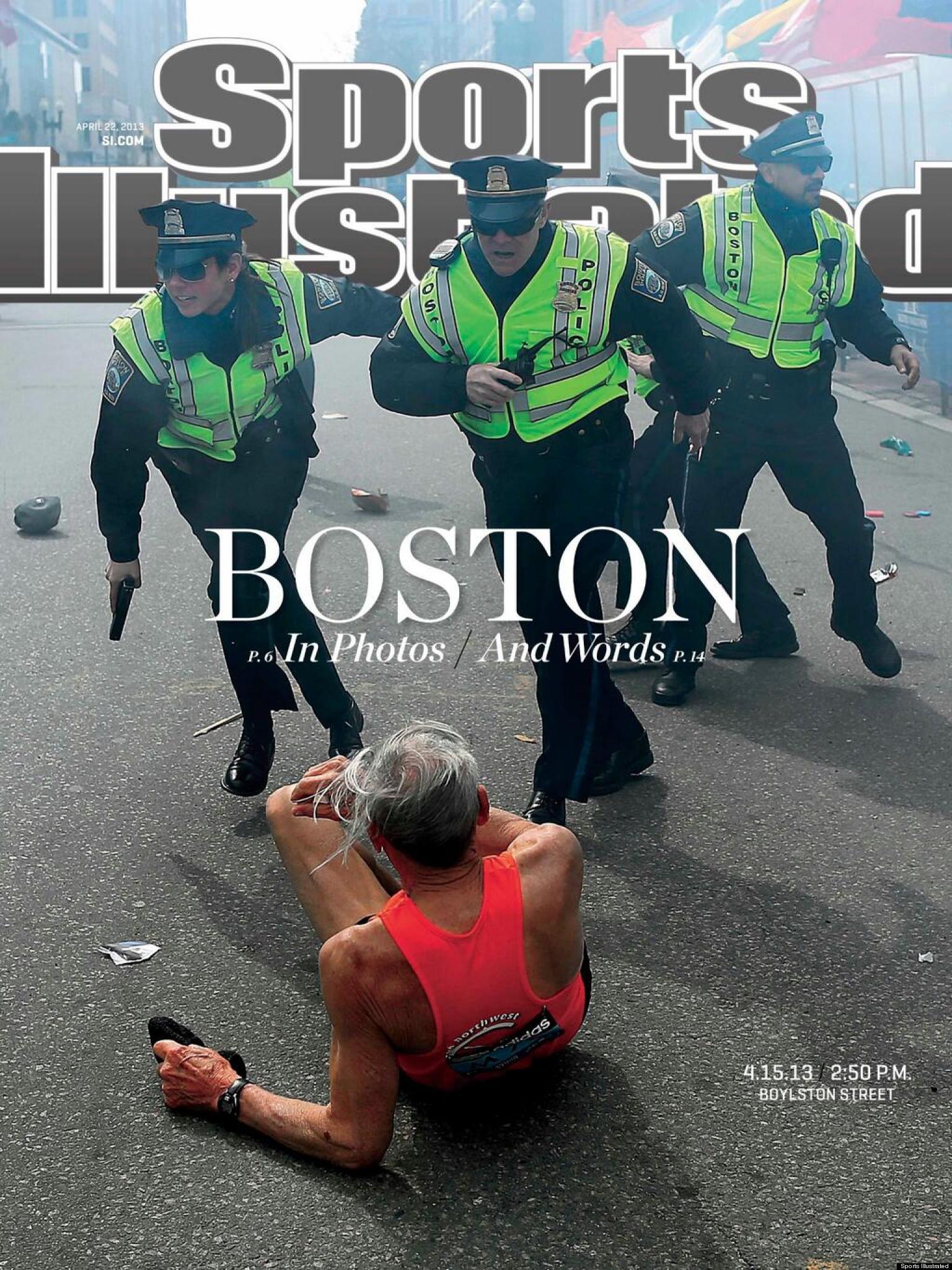 Sports Illustrated Cover Boston Marathon Bombing Issue Shows Police Officers, Bill Iffrig