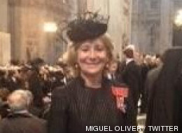 Esperanza Aguirre, posando en el funeral de Thatcher