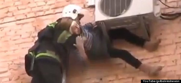 WATCH: Miracle Granny Falls From Window, Cheats Death