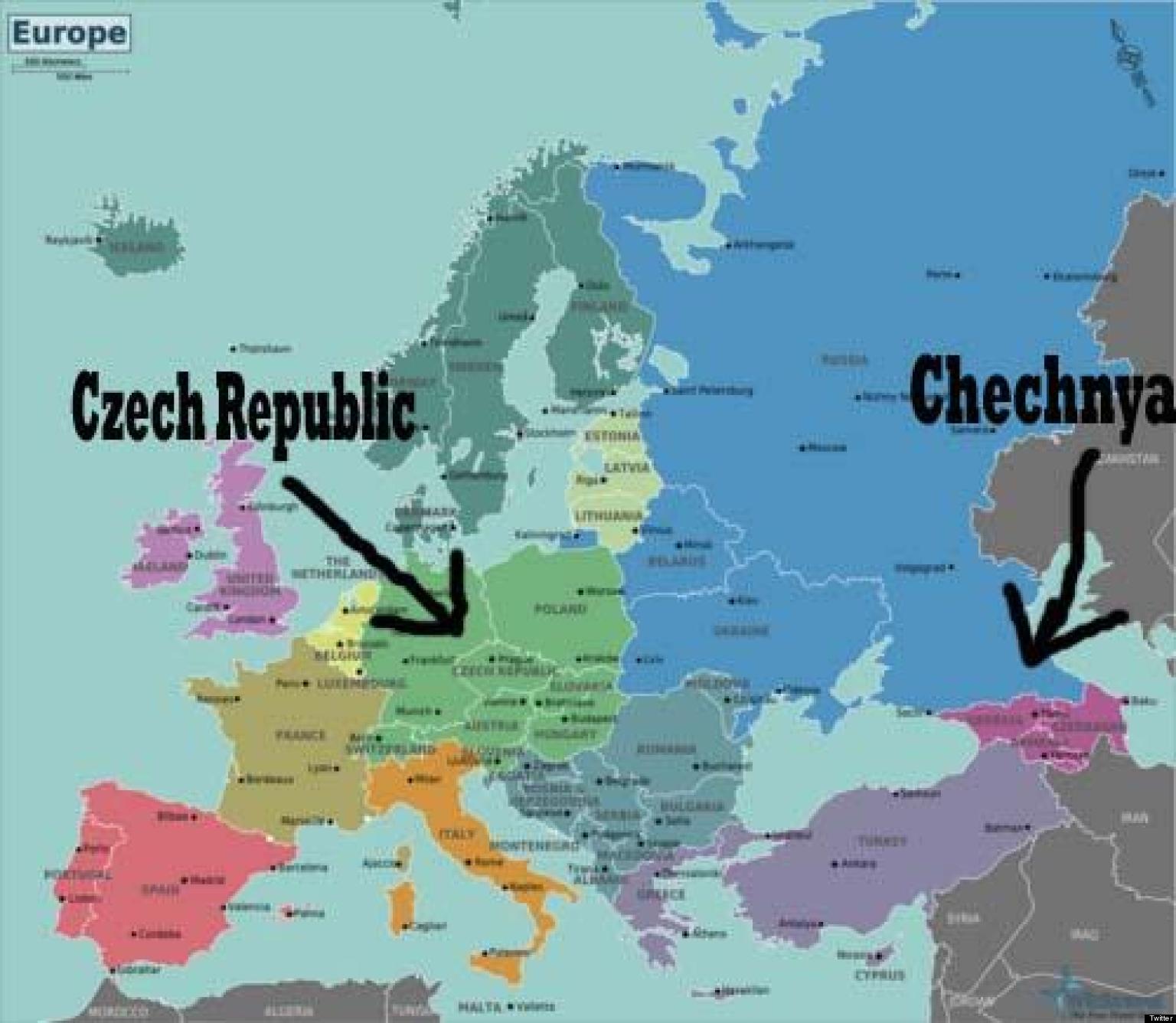 Chechnya Is Not Czech Republic, Twitter Reminds Itself (TWEETS) | HuffPost