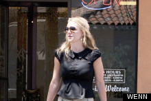 Britney Spears Shows Off Khaki Shorts Street Style