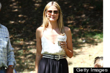 Summer Style Down To A Tee: Heidi Klum Hits The Park In Monochrome