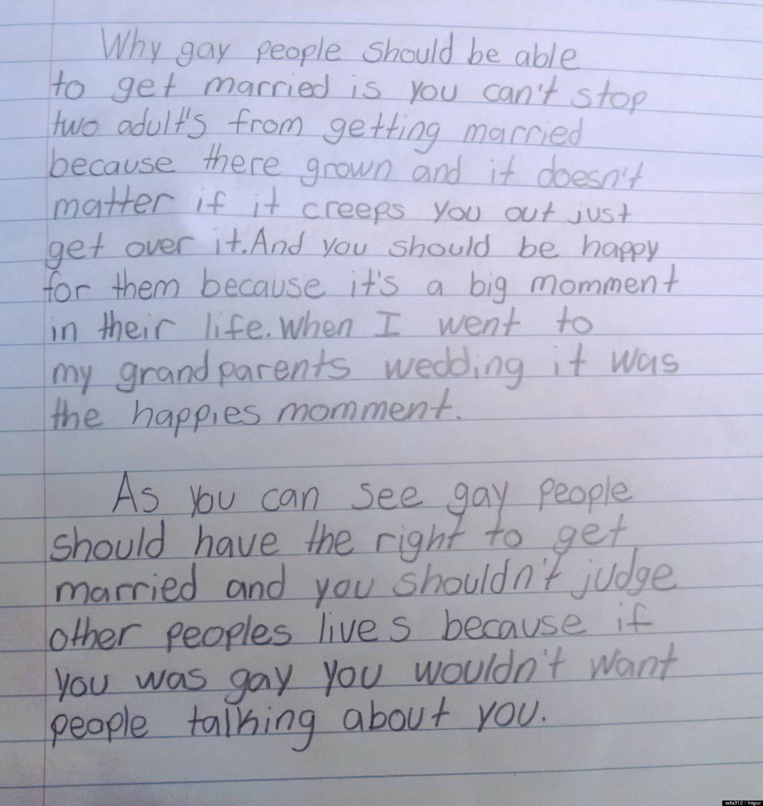 Essay on why gay marriage should be legalized