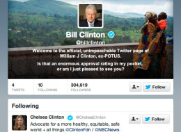 LOOK: Bill Clinton's Surprising Twitter Follows