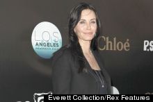 Courteney Cox Rocks Leather Skirt In LA