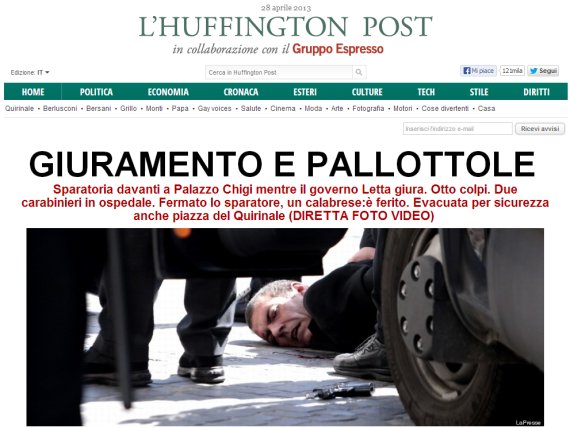 italie coups de feu
