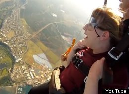 WATCH: Skydiver Has Emotional Moment On Land