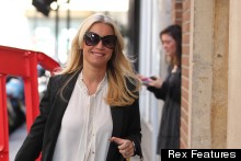 Denise Van Outen Juggles TWO Designer Handbags
