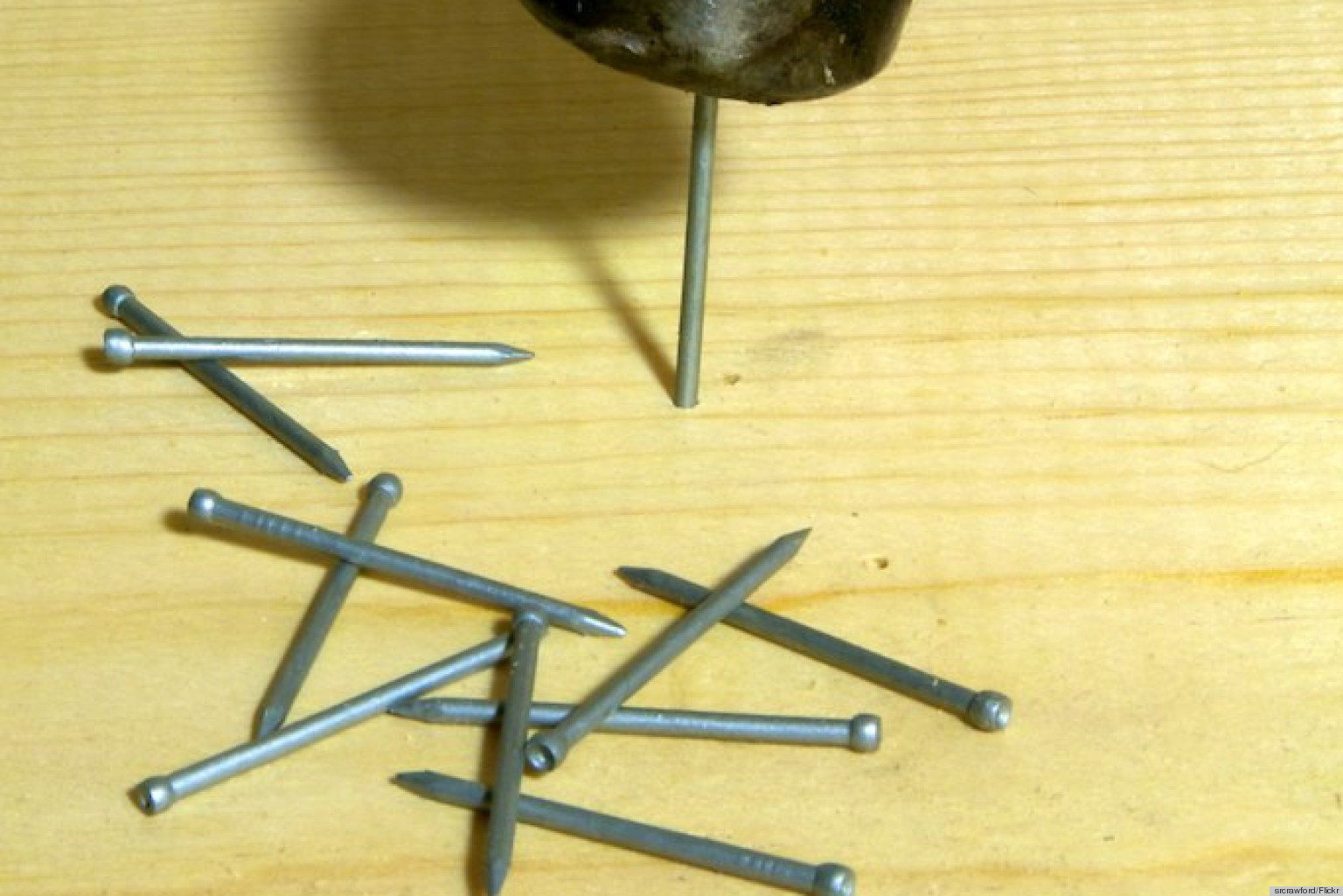 Hammer Trick Uses A Bobby Pin To Help While Holding A Nail In Place