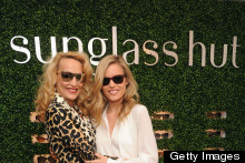 Jerry Hall & Georgia May Jagger Celebrate Mother's Day At Sunglass Hut