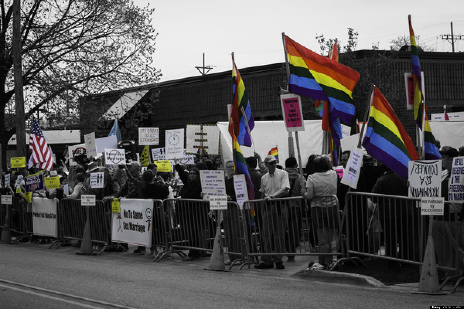 Same Sex Marriage Supporters Opponents Rally In Downers Grove Huffpost