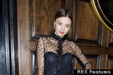 Dotty For Leather: Miranda Kerr Is Super-Sexy At Pre-Met Ball Party