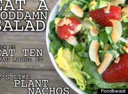 THUG KITCHEN: Roasted Strawberry Salad Recipe Ain't Nothin' but Plant Nachos
