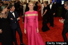 Gwyneth Paltrow Ignores The Punk Theme & Wears A Pink Valentino Gown To The Met Ball