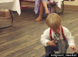 LOOK: Little Boy Cleans Up After Messy Flower Girls