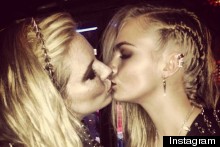 Cara Delevingne Moves On From Mystery White Powder Scandal, Puckers Up With Sienna Miller