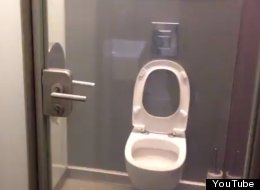 WATCH: Cafe Has See-Through Toilet Doors