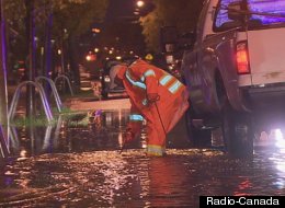 L'orage cause des inondations à Québec