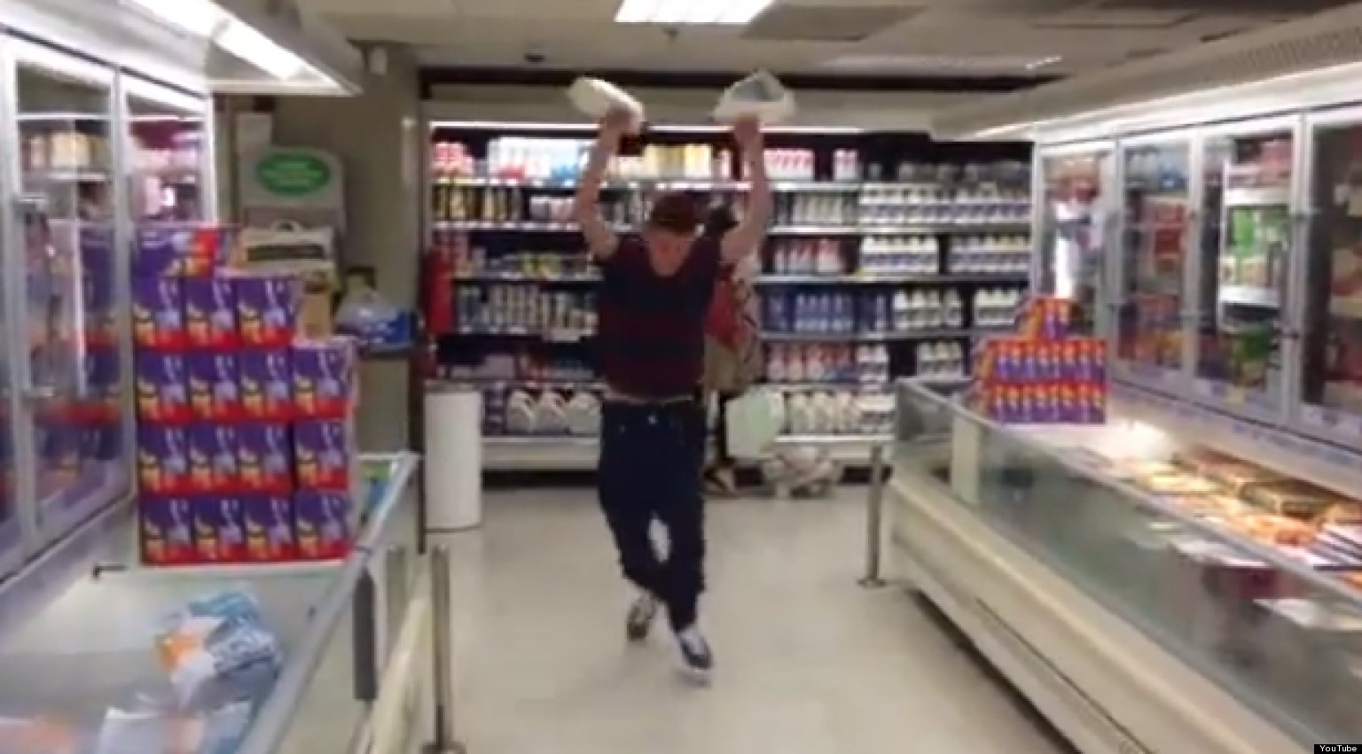Teen Attempts Gallon Smashing Prank In Grocery Store Fails Miserably
