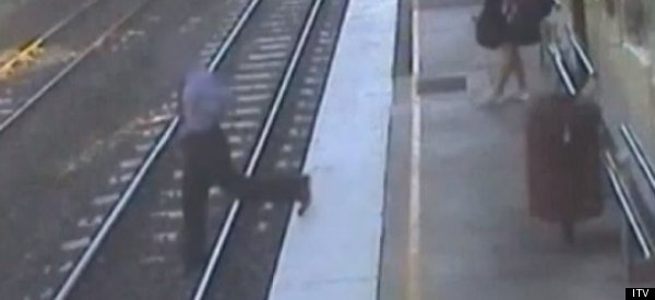 WATCH: Courageous Student Nurse Rescues Man From Train Tracks