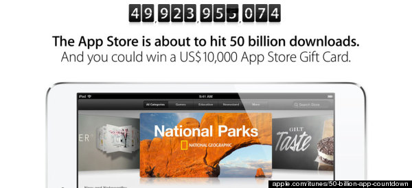¡Cuántas descargas! La App Store a punto de llegar a 50 mil millones