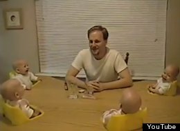 WATCH: Quads Find Their Dad Hilarious