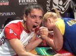 Screaming Arm Wrestling Woman