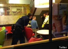 Mc Doh! Police Officers Release Man Stuck In High Chair In McDonalds