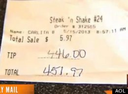 Waitress Surprised With HUGE Tip On Tiny Bill