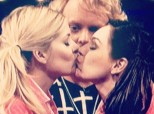 Kelly Brook Holly Willoughby Kiss