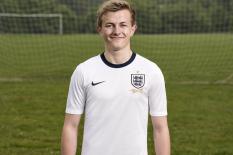England fan in the new shirt