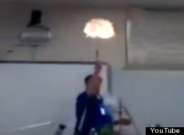 WATCH: Teacher's Chemistry Experiment Takes A Turn For The Worst