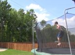 Trampoline Basketball Trick Shot