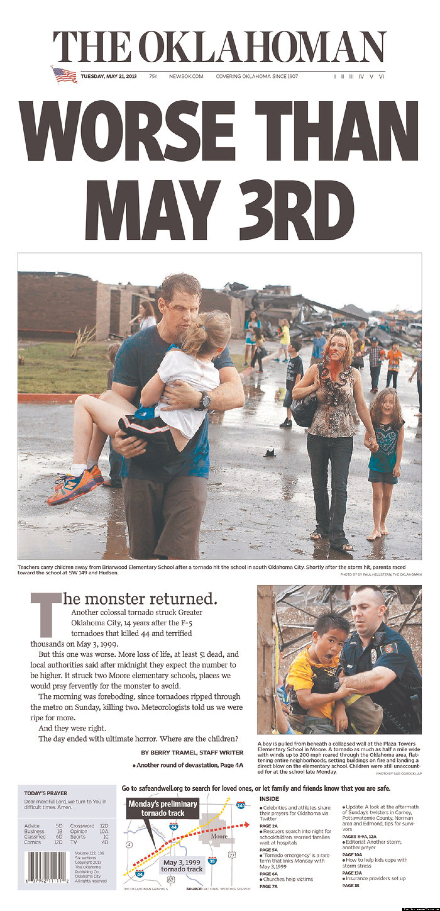 Moore Tornado Front Pages How Newspapers Covered The Tragedy Photos Huffpost