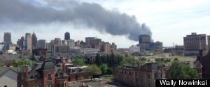 Massive Fire In Windsor Can Be Seen For Miles
