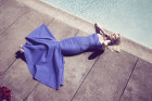 January Jones Does Pool-Side Glamour For Net-A-Porter