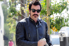 Hollywood star with moustache