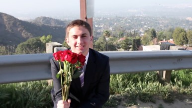 Kid with flowers