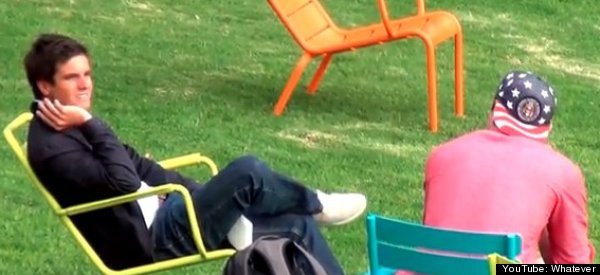 WATCH: Guy Hilariously Creeps People Out On Campus