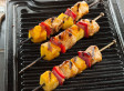 BROCHETAS DE POLLO Y PIÑA CON GLASEADO DE MARACUYÁ