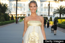Heidi Klum's Cannes Wardrobe: Studs, Ruffles And A Thigh-High Split