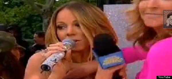 Se le rompe el vestido a Mariah Carey en TV en vivo (VIDEO)