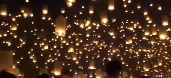 Un cielo iluminado de linternas voladoras para lograr un récord (VÍDEO)