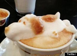 D'incroyables «sculptures» en mousse de café au lait
