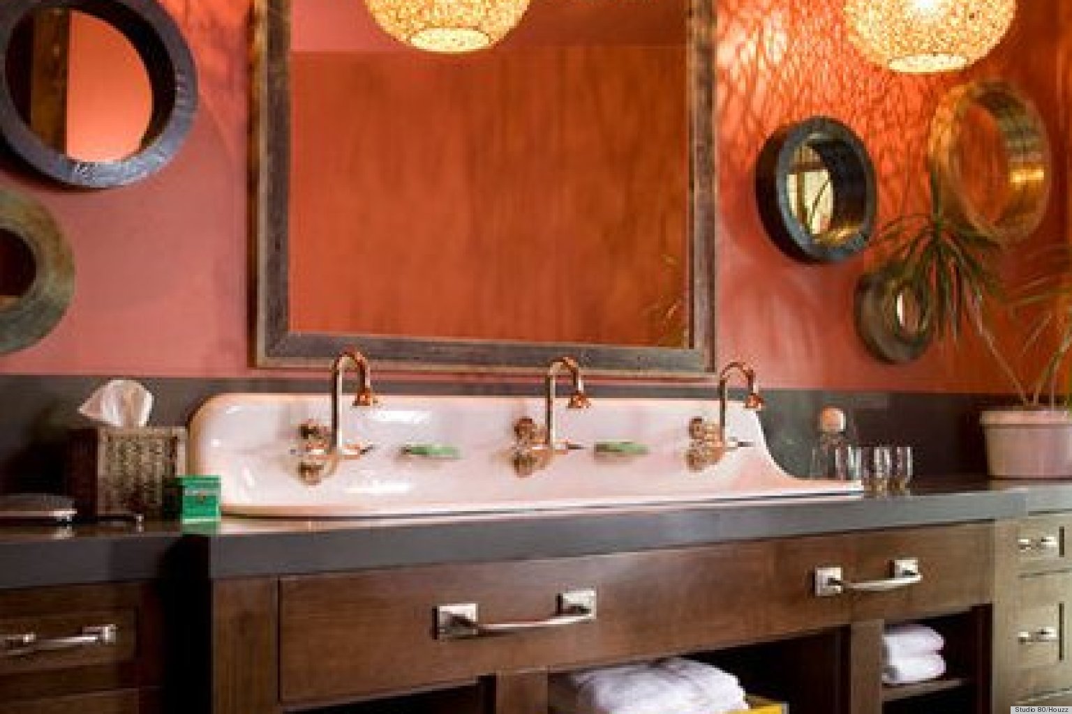 Bathed In Color When To Use Bold Orange In The Bath HuffPost