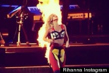 Rihanna Is (Literally) On Fire On Diamonds World Tour