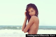 Miranda Kerr Promotes Skincare Range With Very Few Clothes On