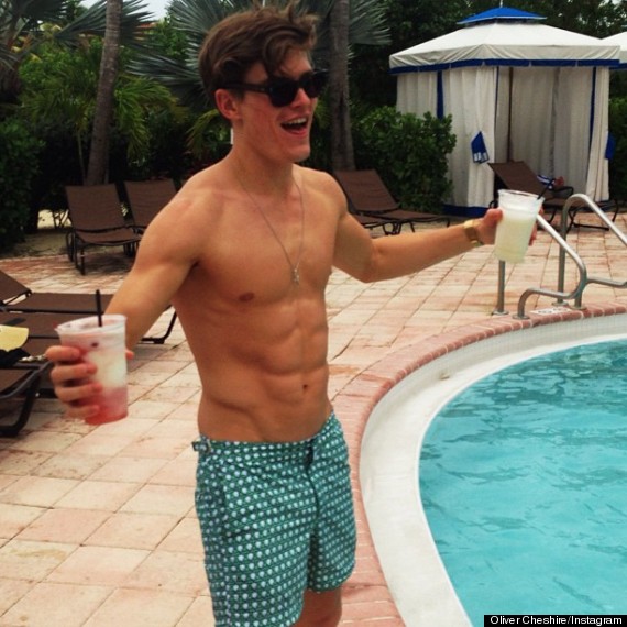 Oliver Cheshire bares his slim body for us