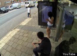 WATCH: Bus Stop Photoshop Prank